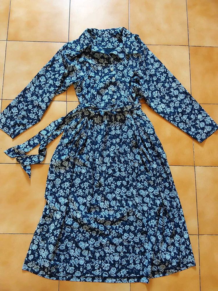 Floral Midi Shirt Dress