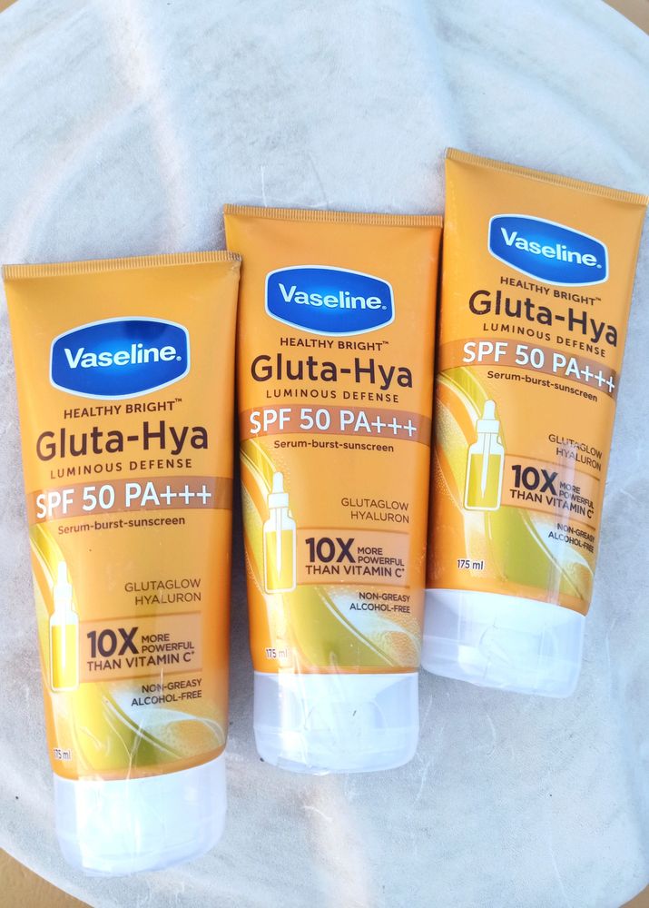 3 Pack ❤️ Vaseline Gluta-Hya Sunscreen 🌞