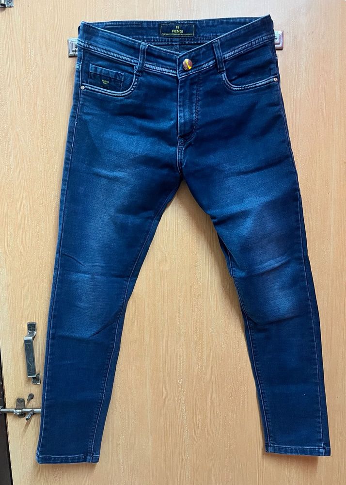 Dark Blue Slim Fit Denim Jeans
