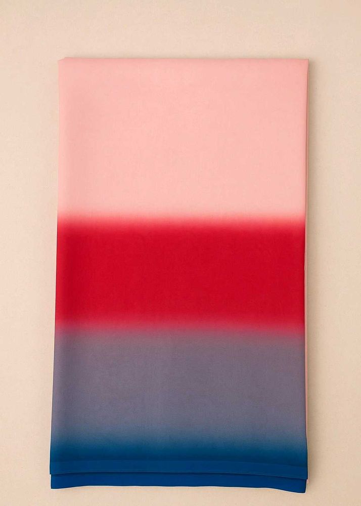 Ombre Scarf - Pink, Red, &amp; Blue (Without Blouse)
