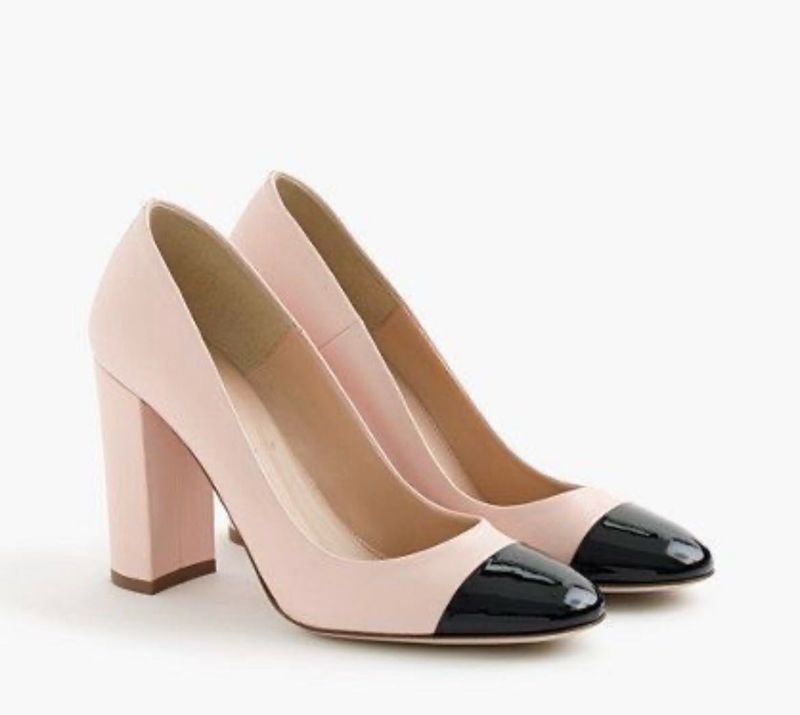 Pink and Black | Block Heel Pumps