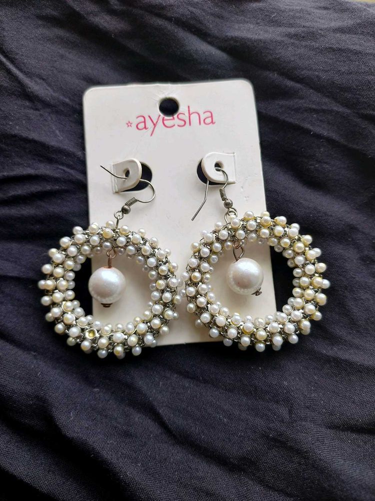 Pearl Hoop Earrings