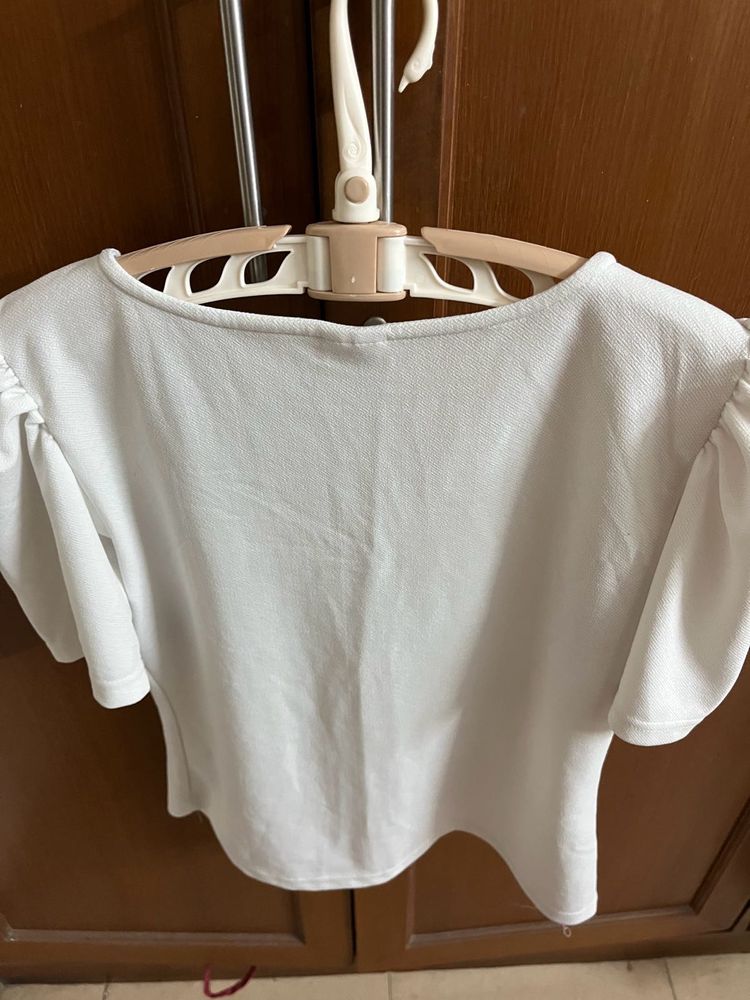 White Party Wear Top