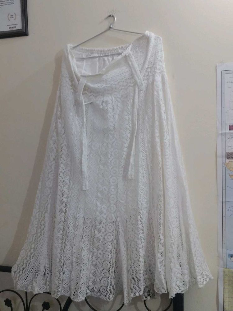 White Lace Skirt