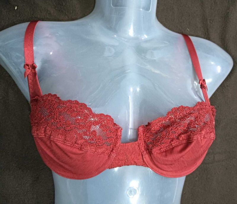 Elegant🖤 Burgundy Lace Bra