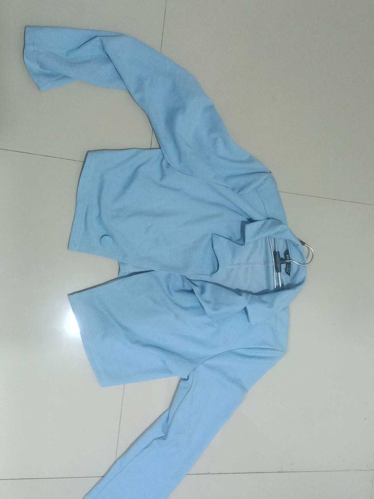 Sky Blue Crop Jacket