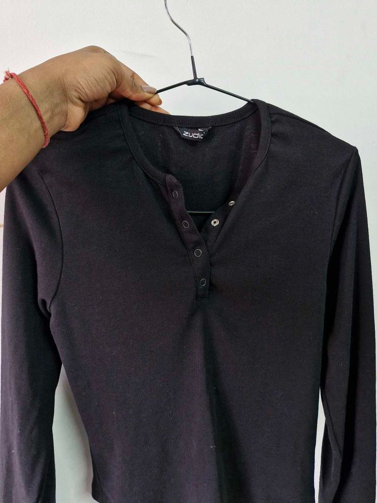 Black Long Sleeve Top