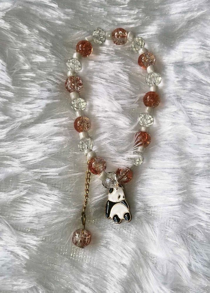Beaded Panda Charm Bracelet