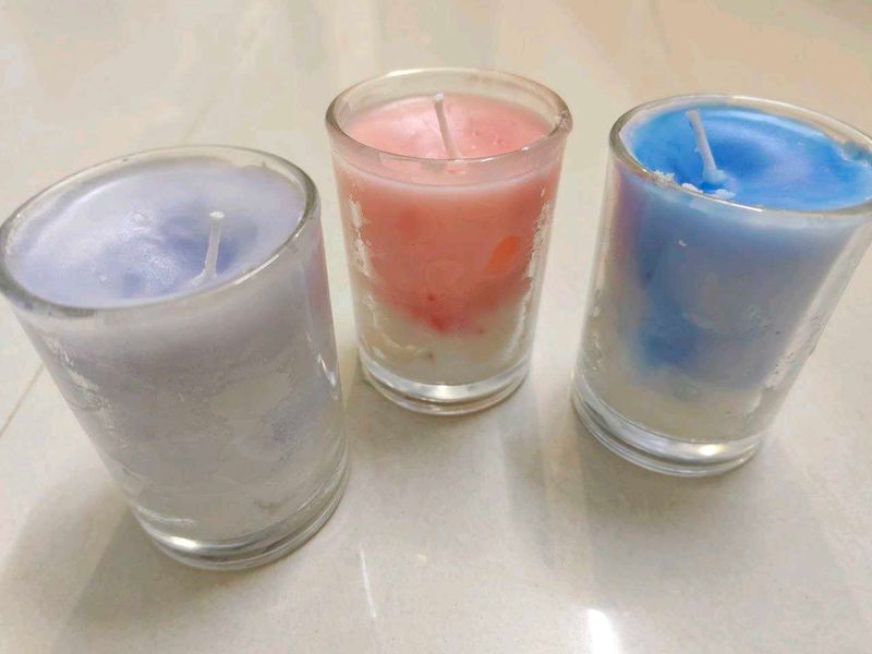 Pastel Color Blocked Scented Candles