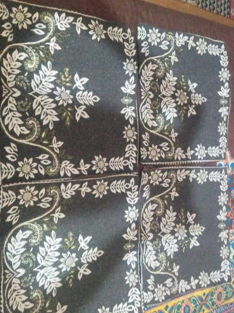 Floral Embroidered Sofa Cover Set