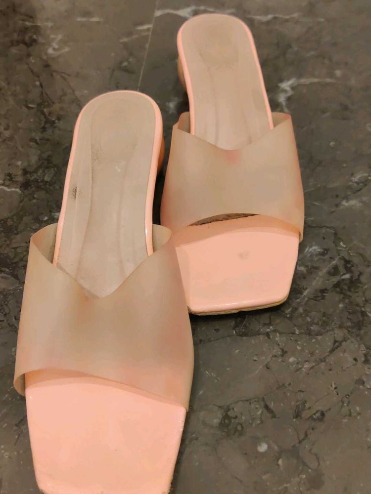 Peach Flats &amp; Sandals