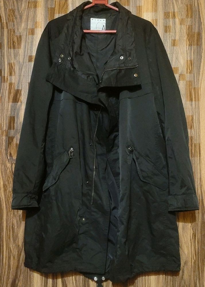Unisex Andew Black Trench Overcoat