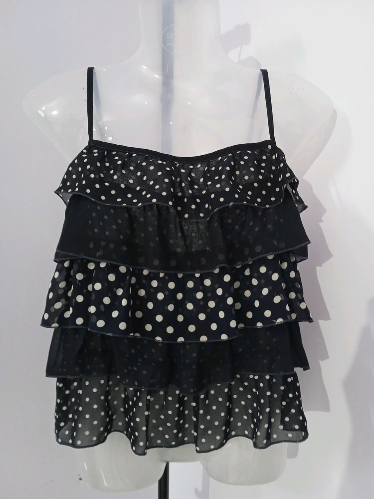 Ruffled Layered Sleveless Tops
