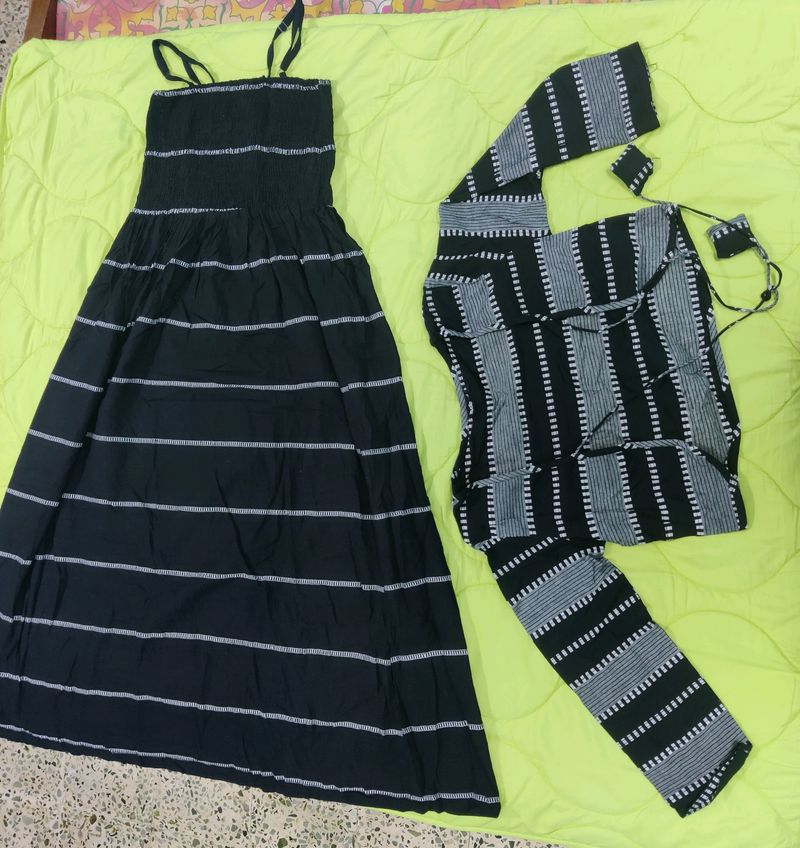 One Piece Dress With Short Jacket