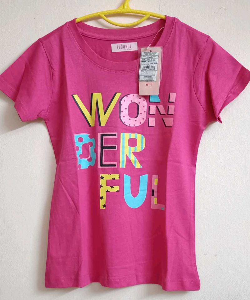 2 Pc Girls T Shirts Size 9-10 Years