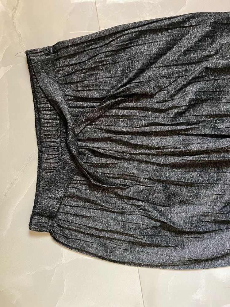 Gray Ruched Plazo