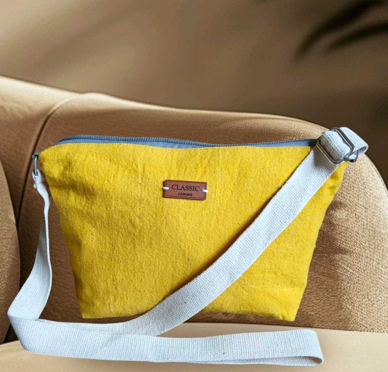 Cotton Canvas Sling Bag