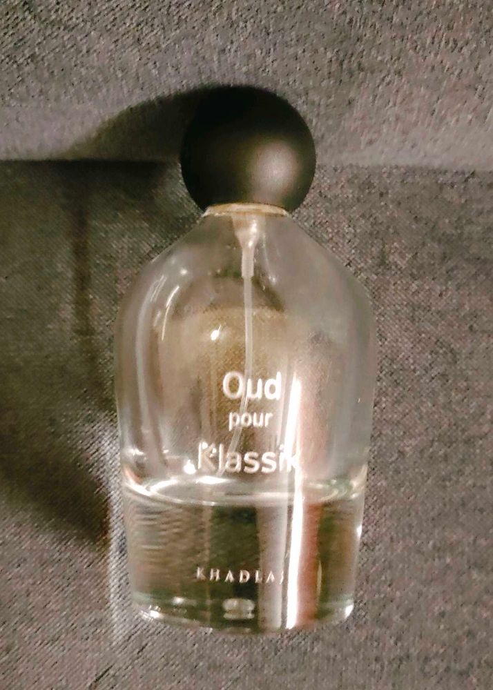 Empty bottle of KHADLAJ PERFUMES Oud Perfume For K