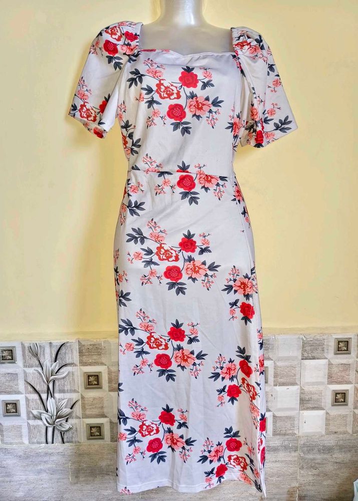 Floral Print Midi Dress