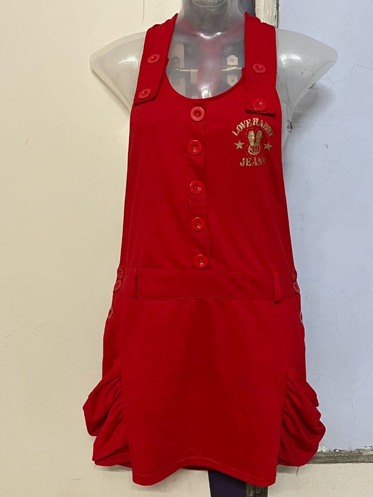 Pintrest Korean Red Jumper Dress