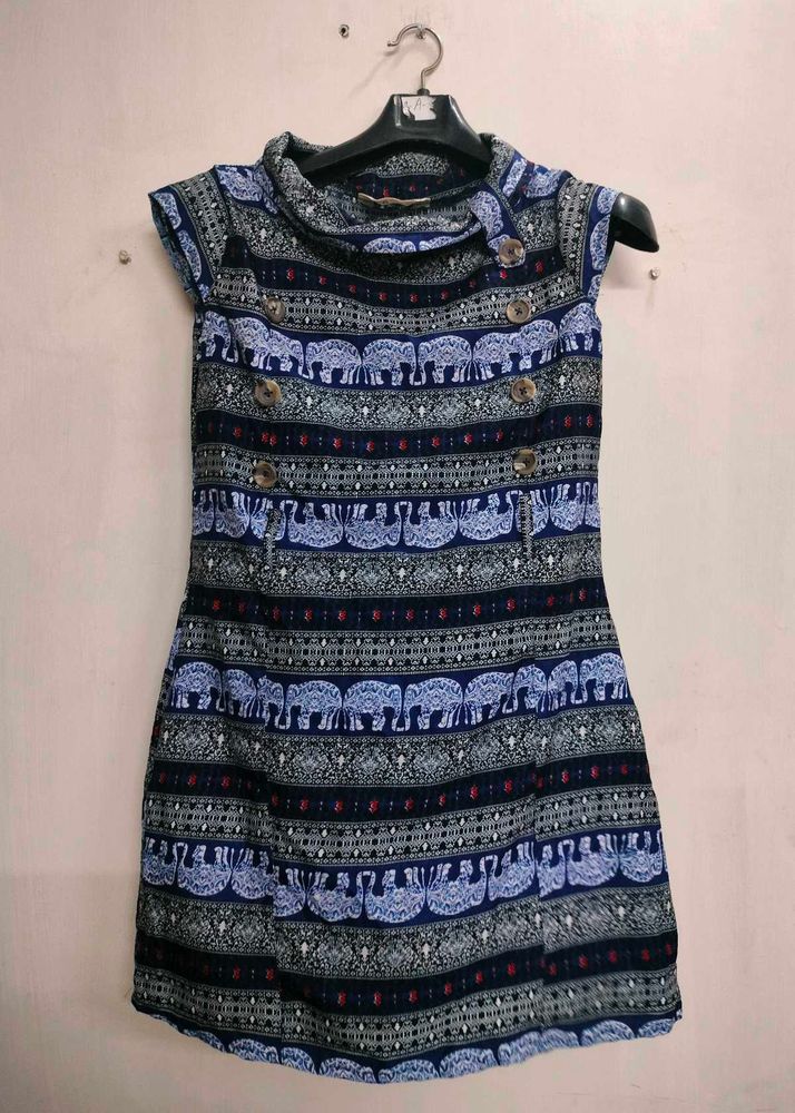 Patterned Mini Dress