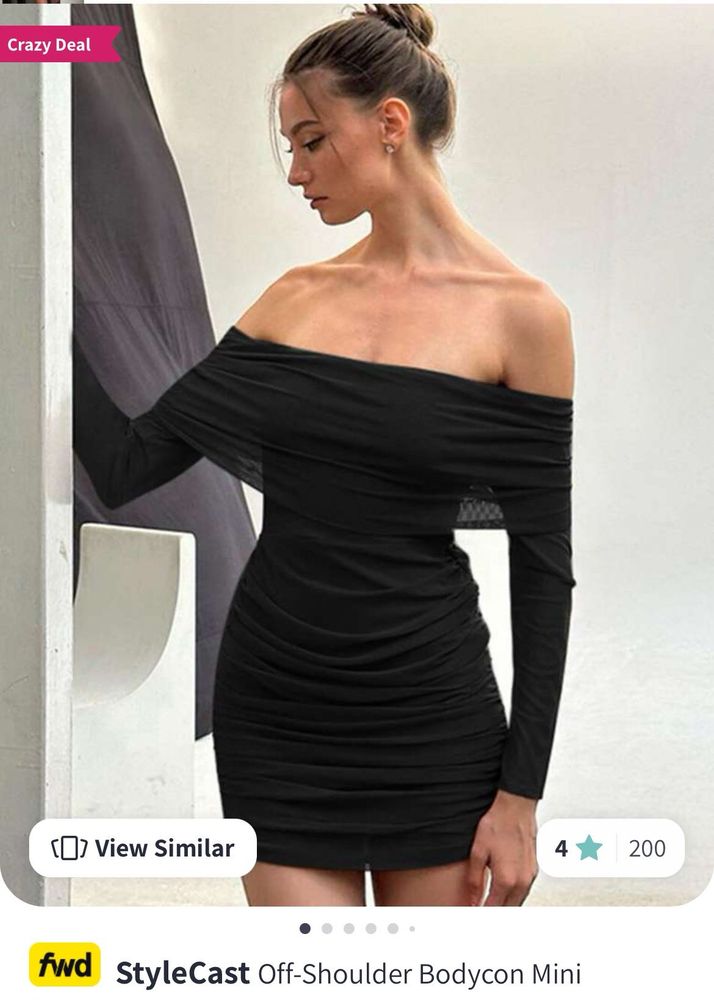 StyleCast Off-Shoulder Bodycon Mini Dress