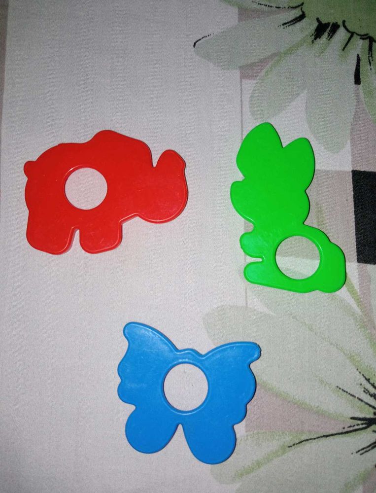 Vintage Kids Plastic Animal Rings