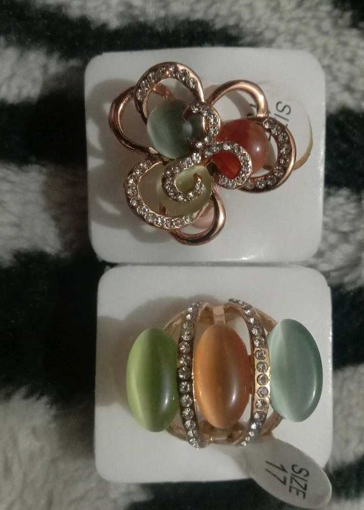 Vintage Style Rings - Set of 2