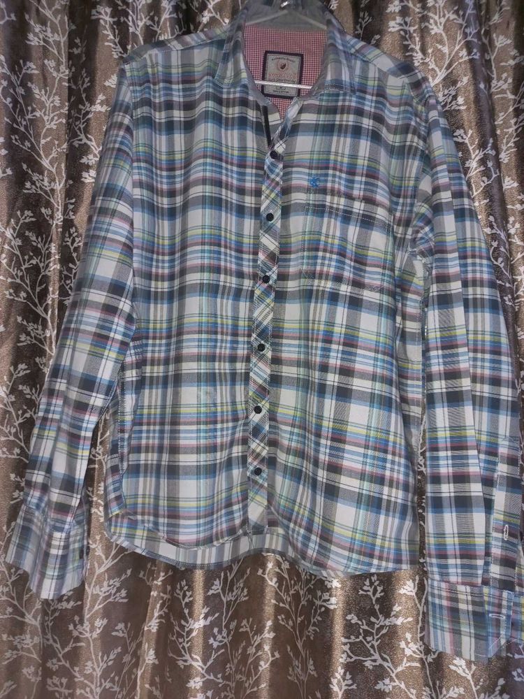 Plaid Button-Down Shirt