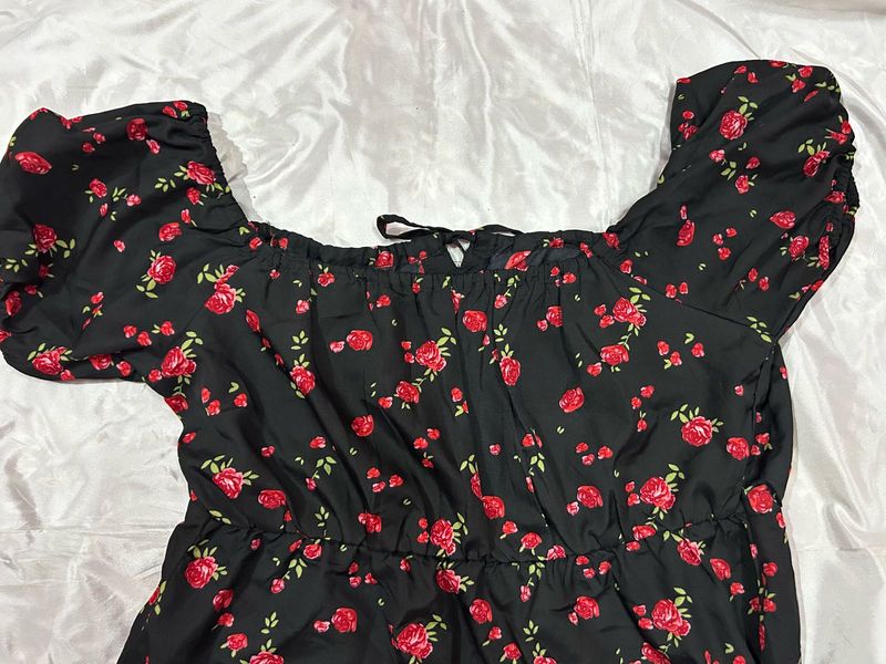 Floral Puff Sleeve Dress