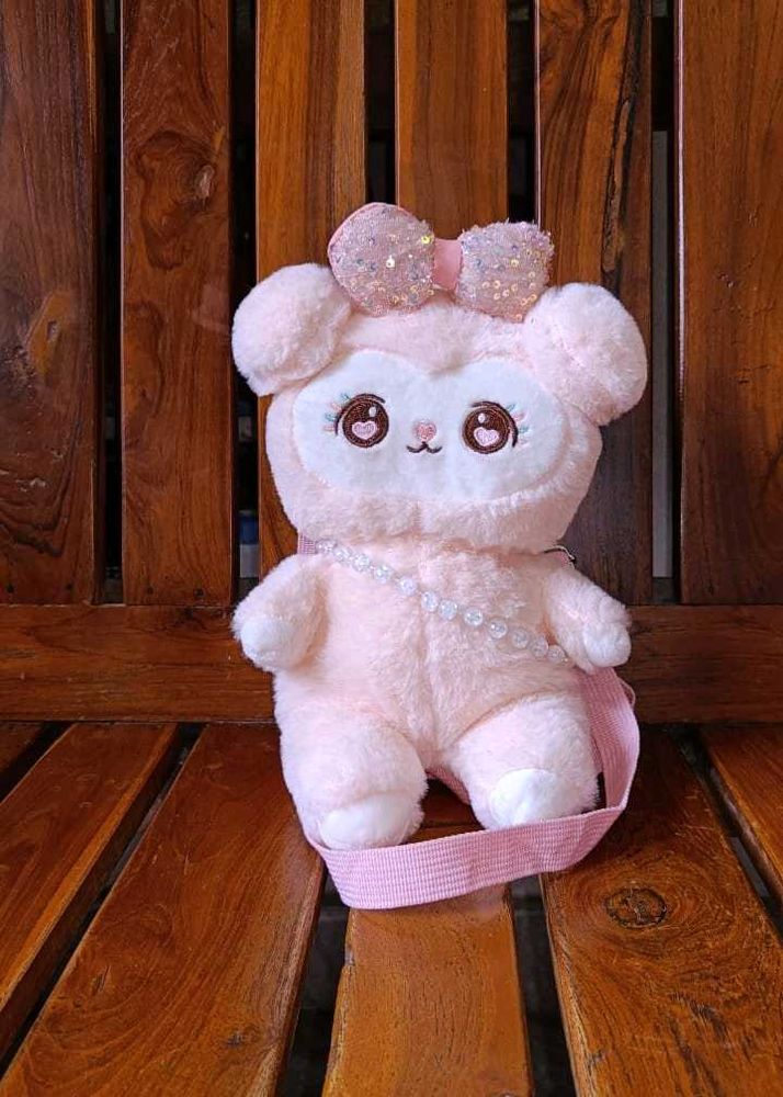 Pink Plush Lamb Bag