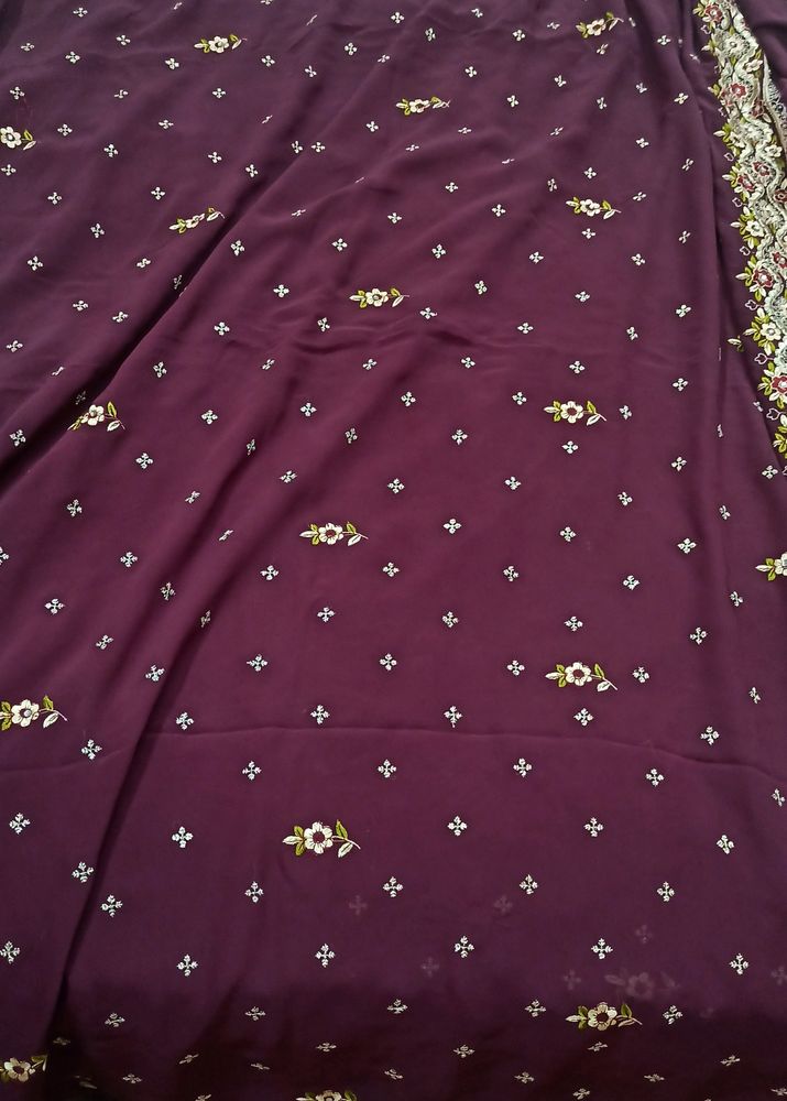 Brown Saree