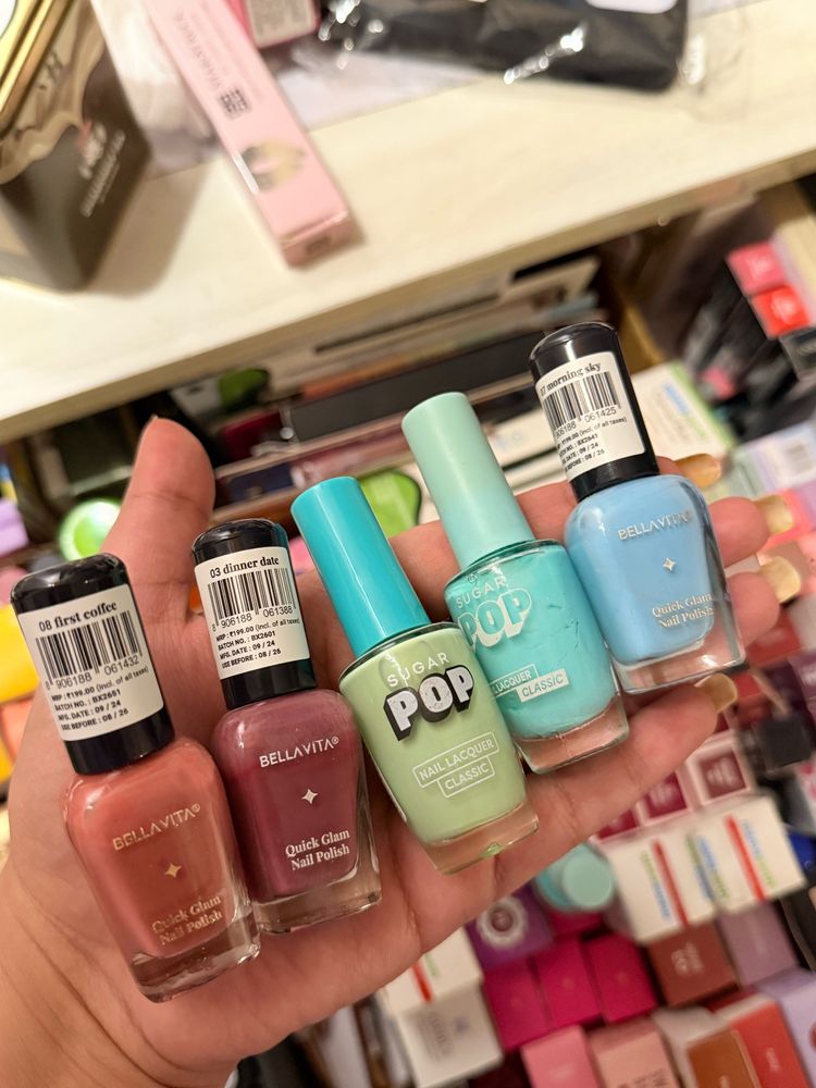 Combo Of 5 Nail Paints