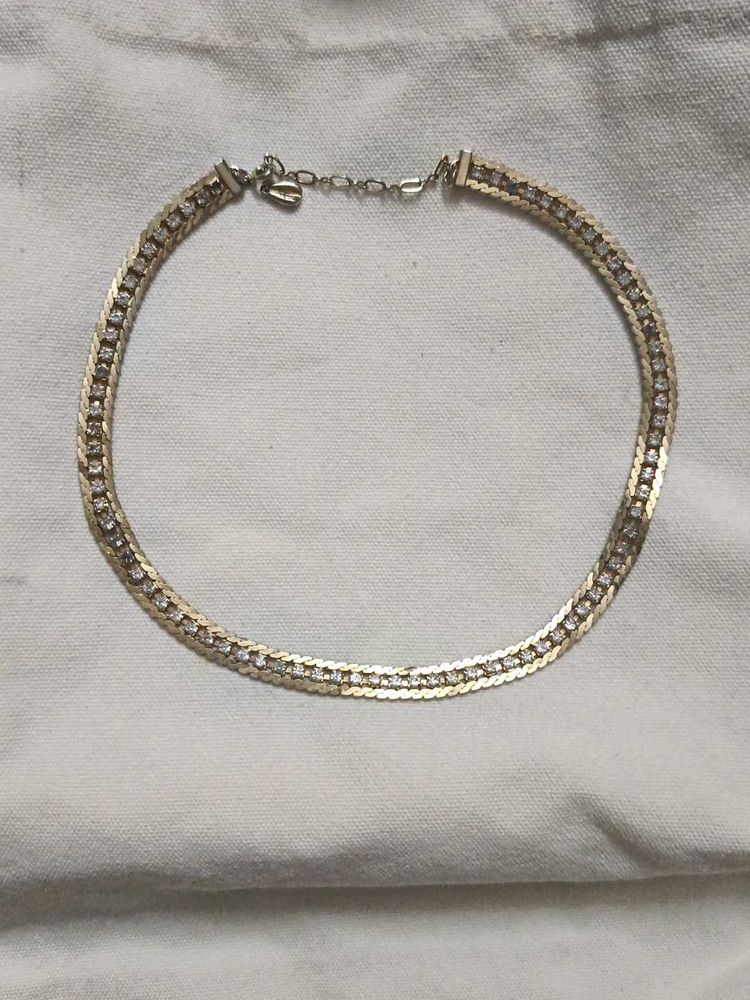 Vintage Gold &amp; Crystal Necklace