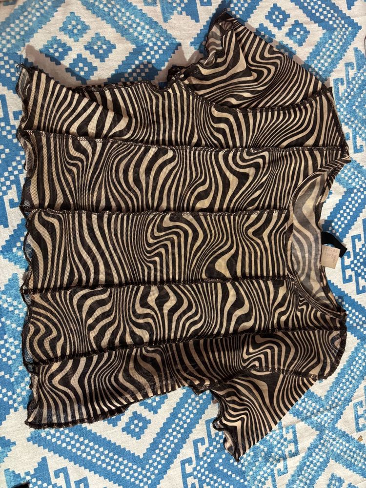 Zebra print top
