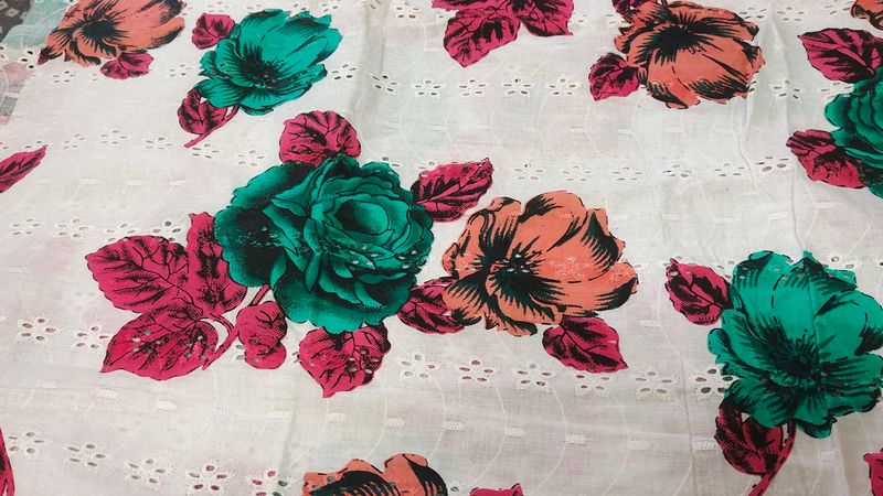 chiken Floral blouse Material