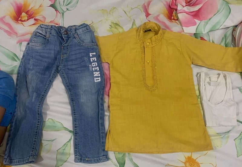 Yellow Kurta For Kids