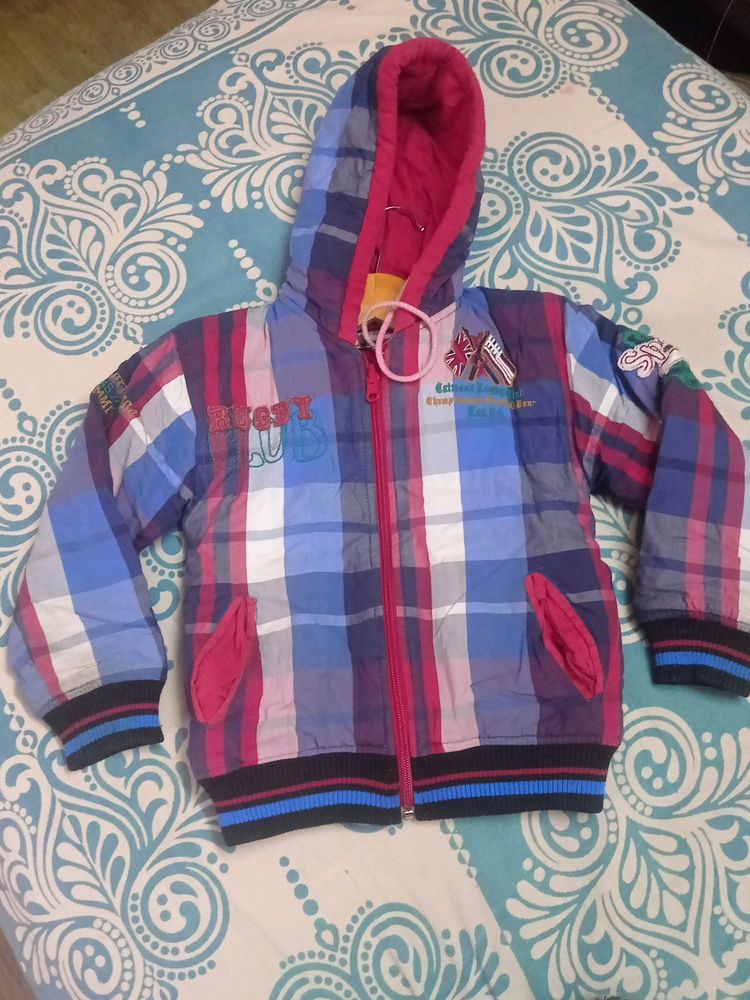Reversible Hooded Jacket For Boys N Girls