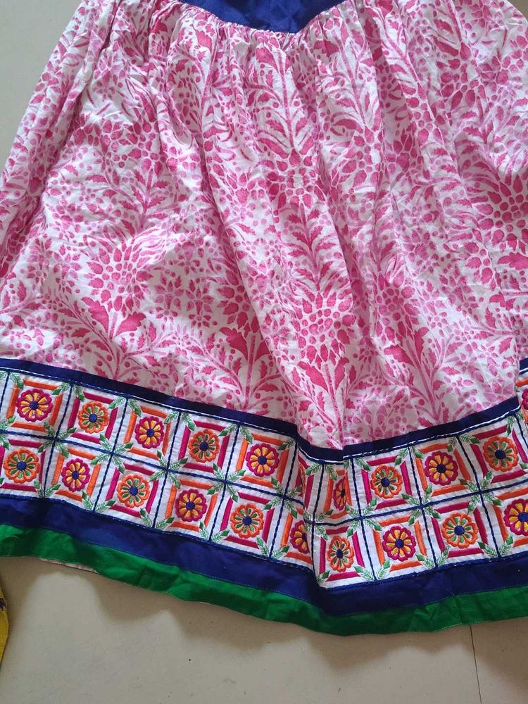 Floral Print Ethnic Skirt