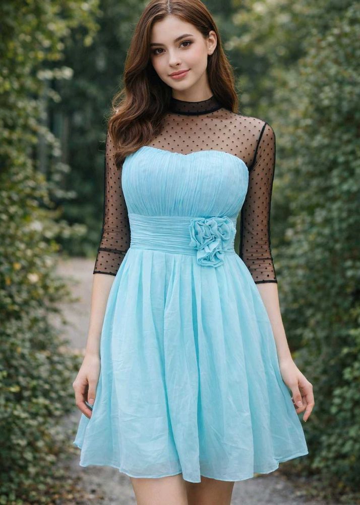 Aqua Blue Party Dress