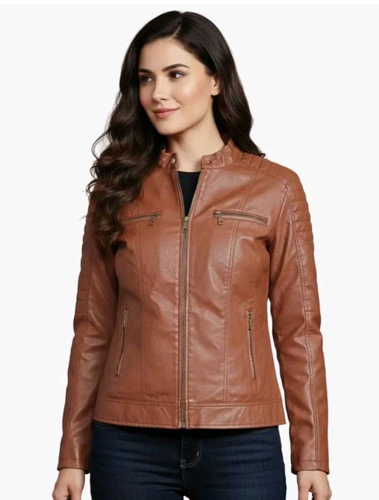 Stylish Brown  Leather Jacket