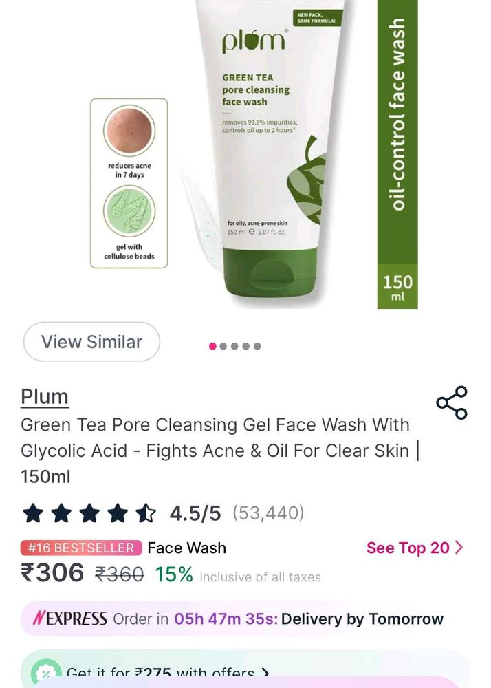 Plum Green Tea Face Wash