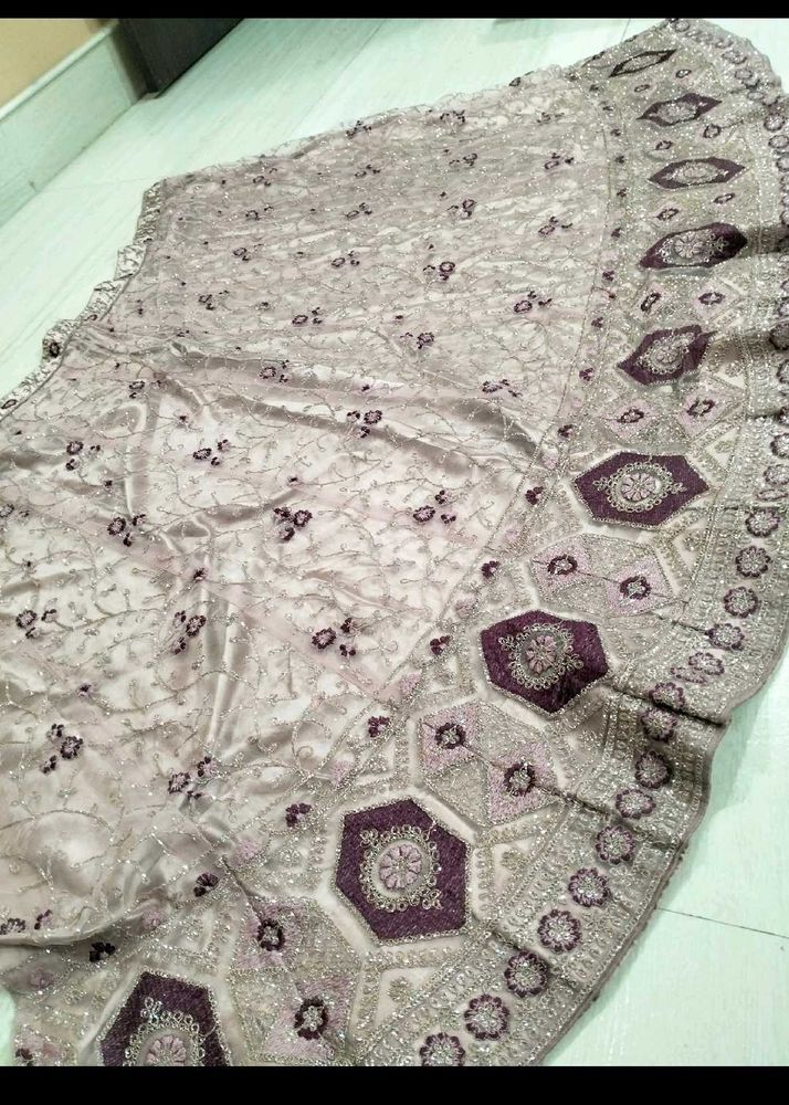 Pink Unstitched Lehenga Choli