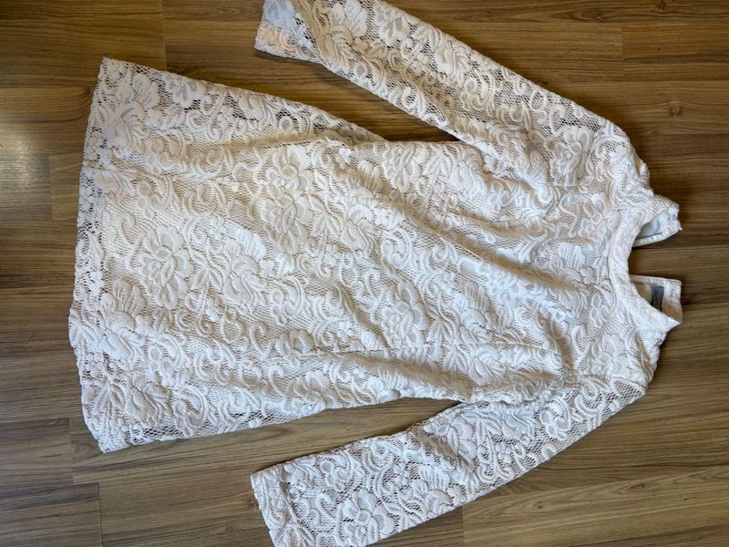 Elegant White Lace Dress