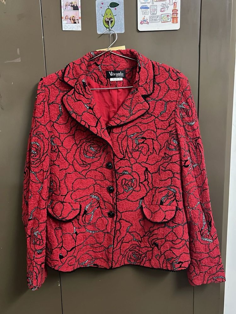 Vivante Red Floral Jacket