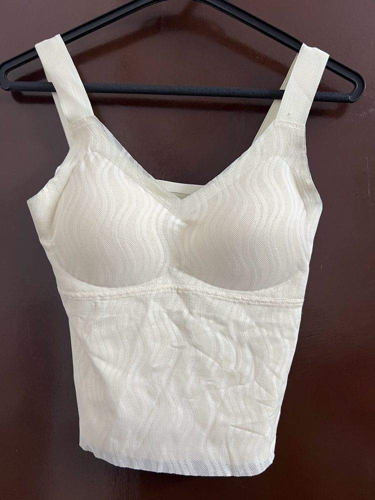 White Padded Tank Top