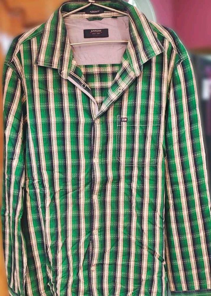 Arrow Sports Hudson Fit Striped Semi Formal Shirt