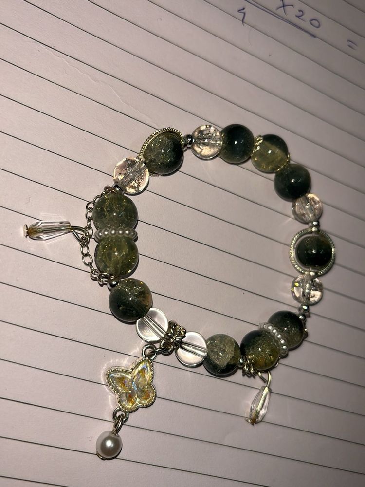 Butterfly Charm Beaded Bracelet