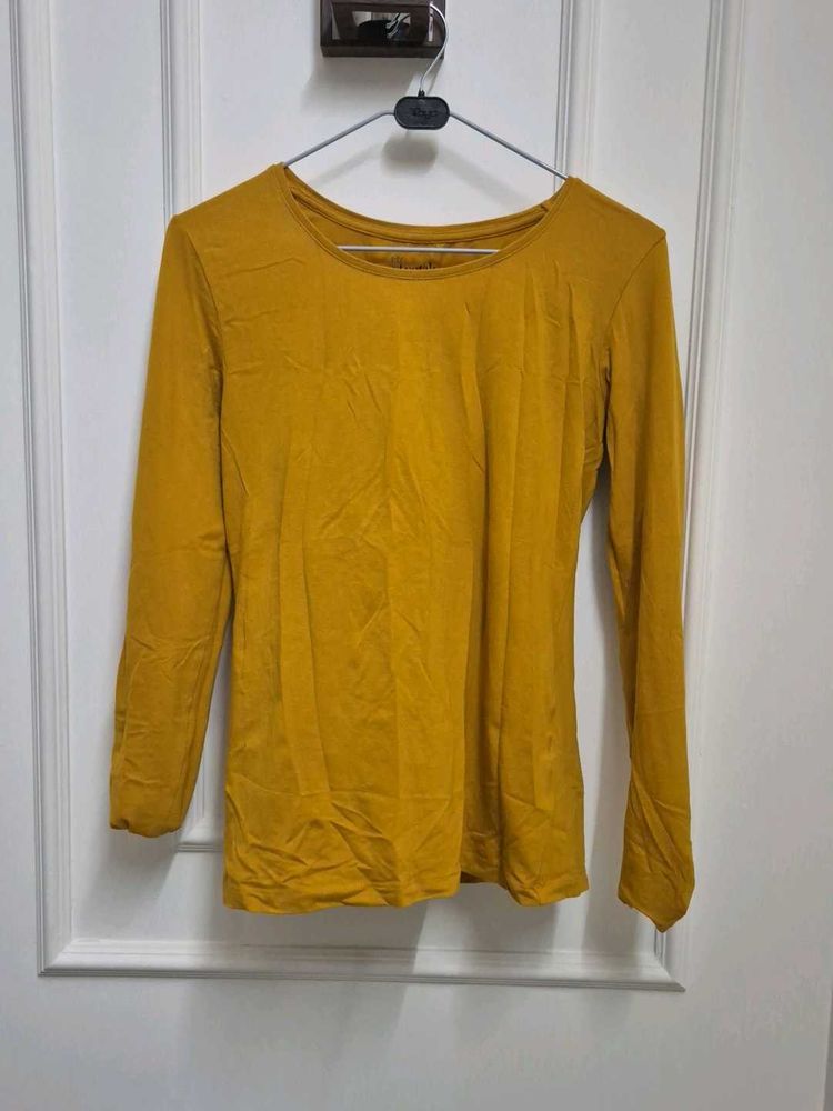 Mustard Solid Tshirt