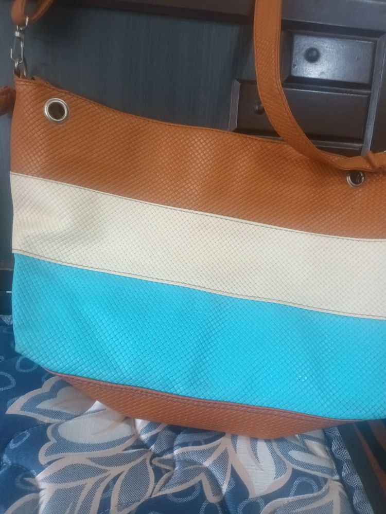 Tricolour Hand Bag